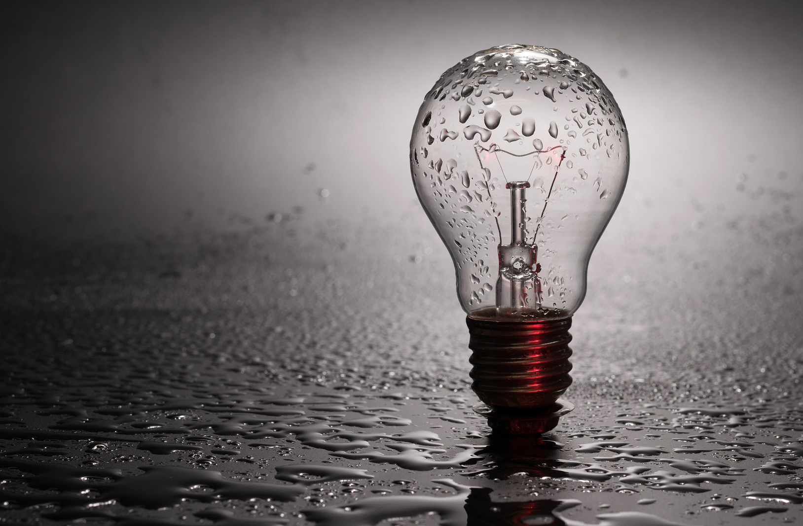 Energy light bulb rain