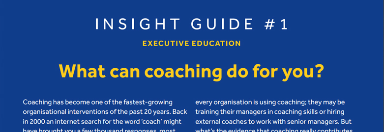What can coaching do for you?