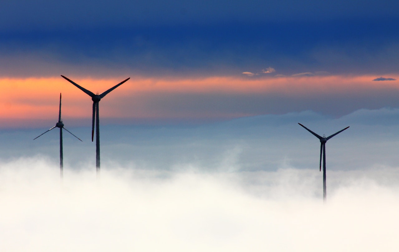 Windrader wind power fichtelberg wind park