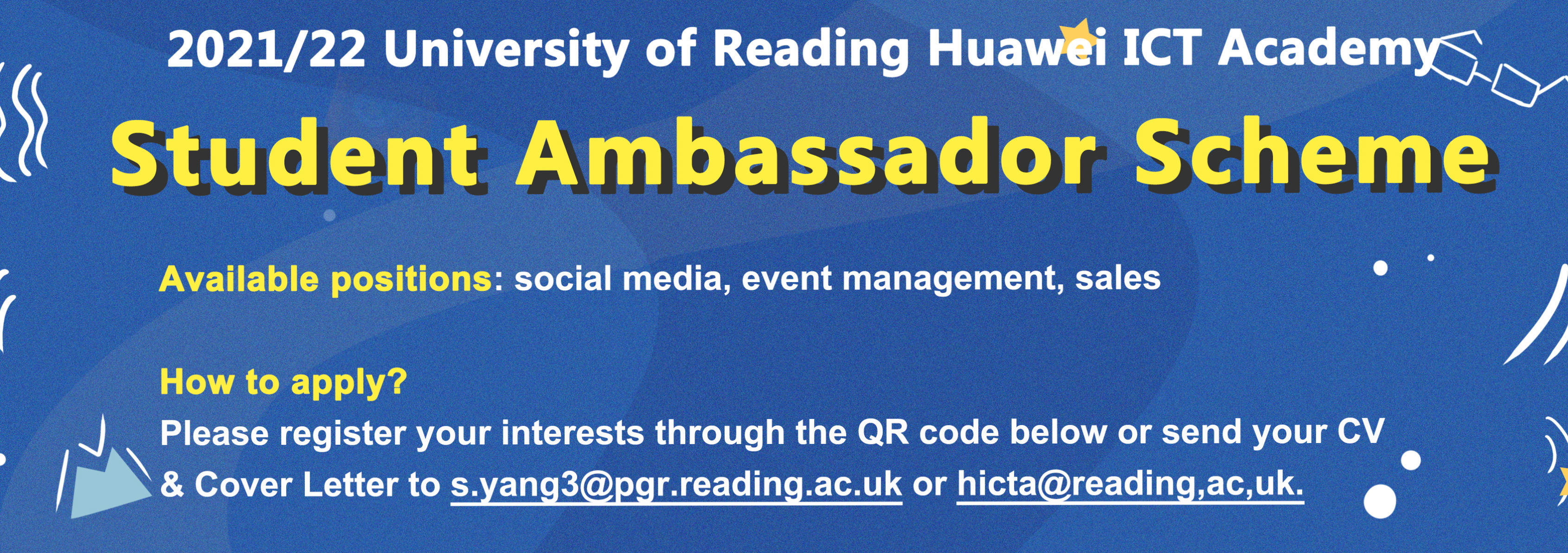 Please register our student ambassador scheme here.